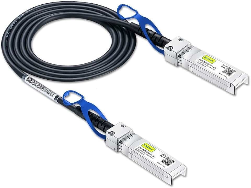 10Gtek 25G SFP28 SFP+ DAC Cable for Cisco SFP-H25GB-CU0.25M, 0.25m/0.8ft