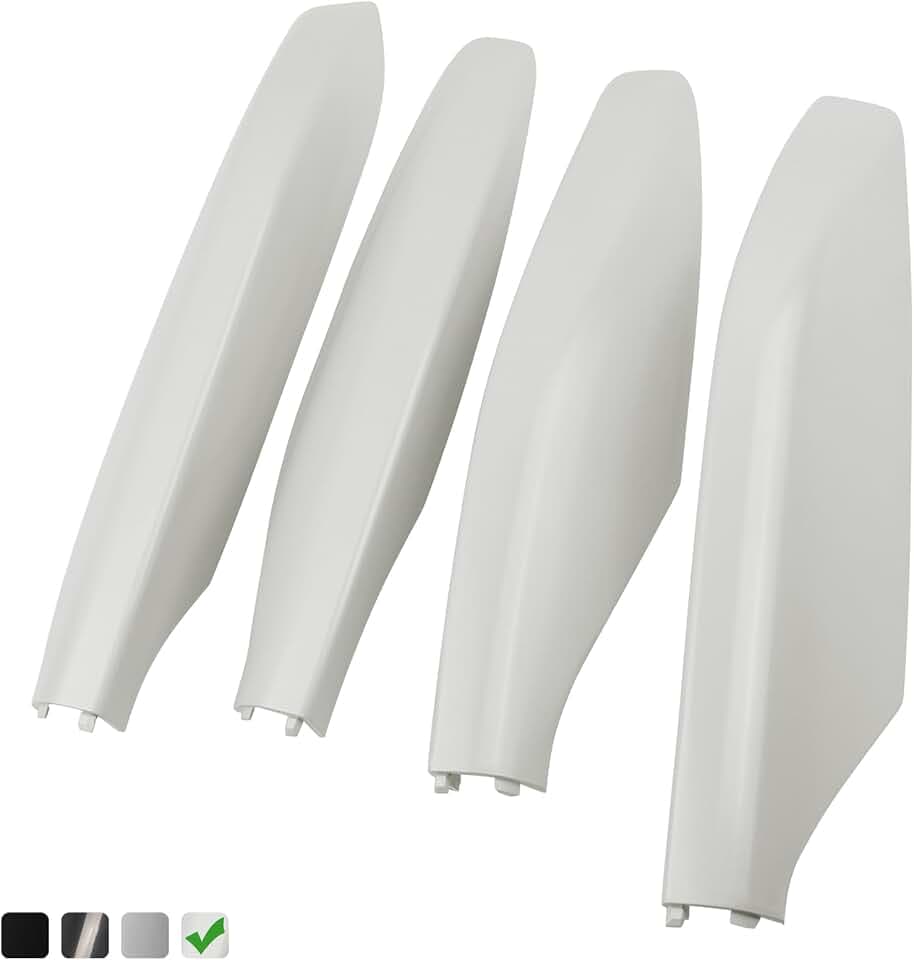 Osompar Roof Rack Rail Leg End Cover Shell 4pcs (White Pearl) for Lexus GX470 Replaces 63491-60060-A0 63492-60040-A0 Front Rear Left Right Side