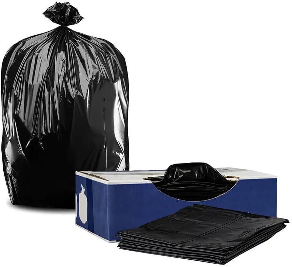 Plasticplace 35 Gallon Trash Bags │ 1.5 Mil │ Black Heavy Duty Garbage Can Liners │ 33" x 48" (100 Count)