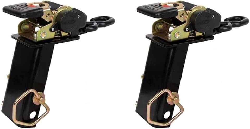 Hawk Hold Stake Pocket Bracket Tie-Down – Set of 2 | Heavy-Duty Steel, 1,300 lb Capacity, Powder-Coated, 7.5 in Length, 3.5 in Wide, 1.39 in Deep | Secure ATV, UTV, Motorcycle, Lawn Mower on Trailers