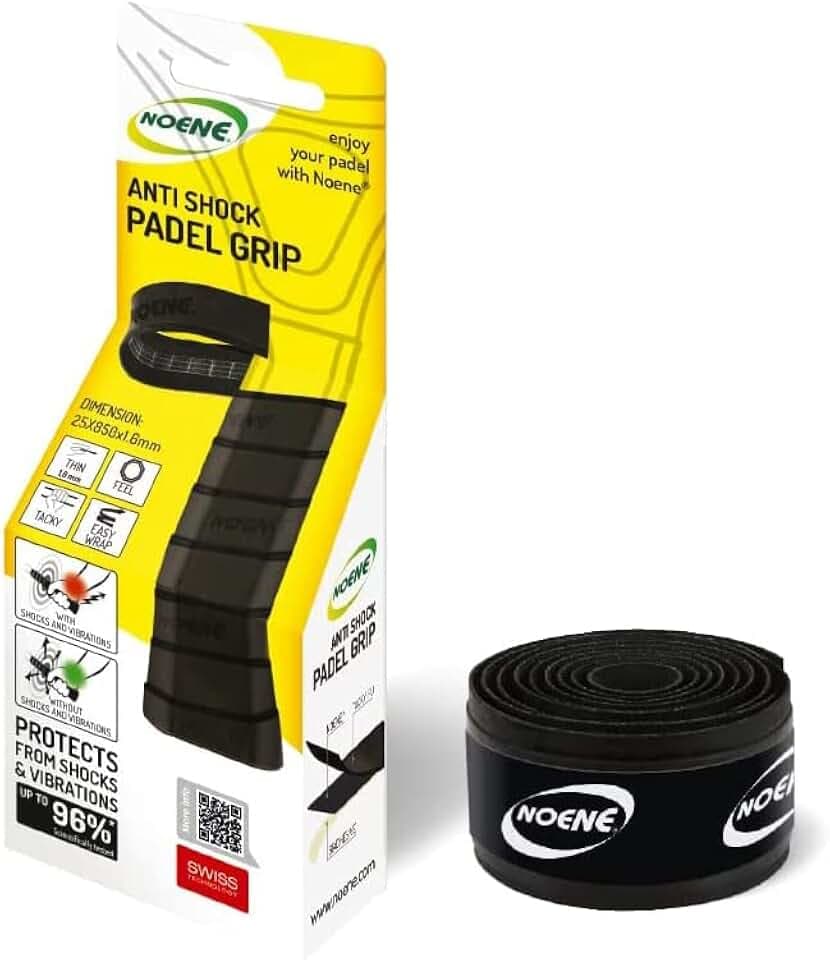 Noene Padel Grip Anti Shock Griffband, Breite 25 mm x Länge 850 mm x Dicke 1,6 mm.