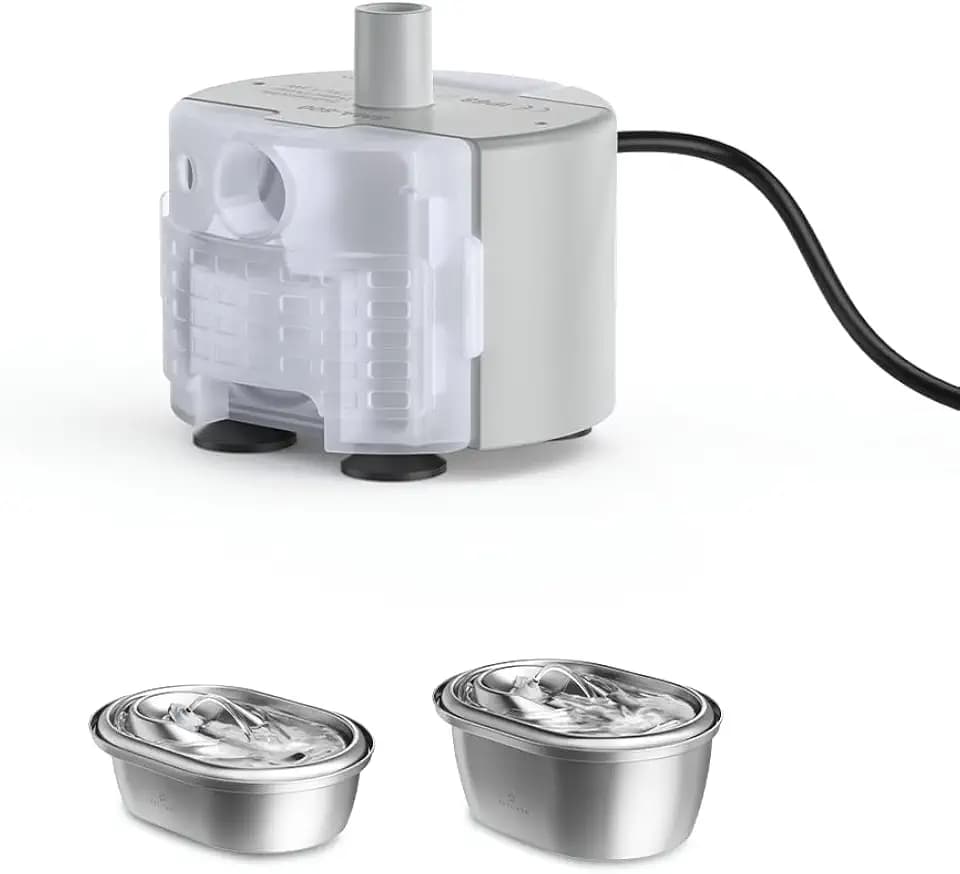PETLIBRO Replacement Pump for Cat Water Fountain Stainless Steel, Compatible with101oz/3L, Adjustable Water Flow Pet Water Fountain, Super Quiet Dog Water Dispenser