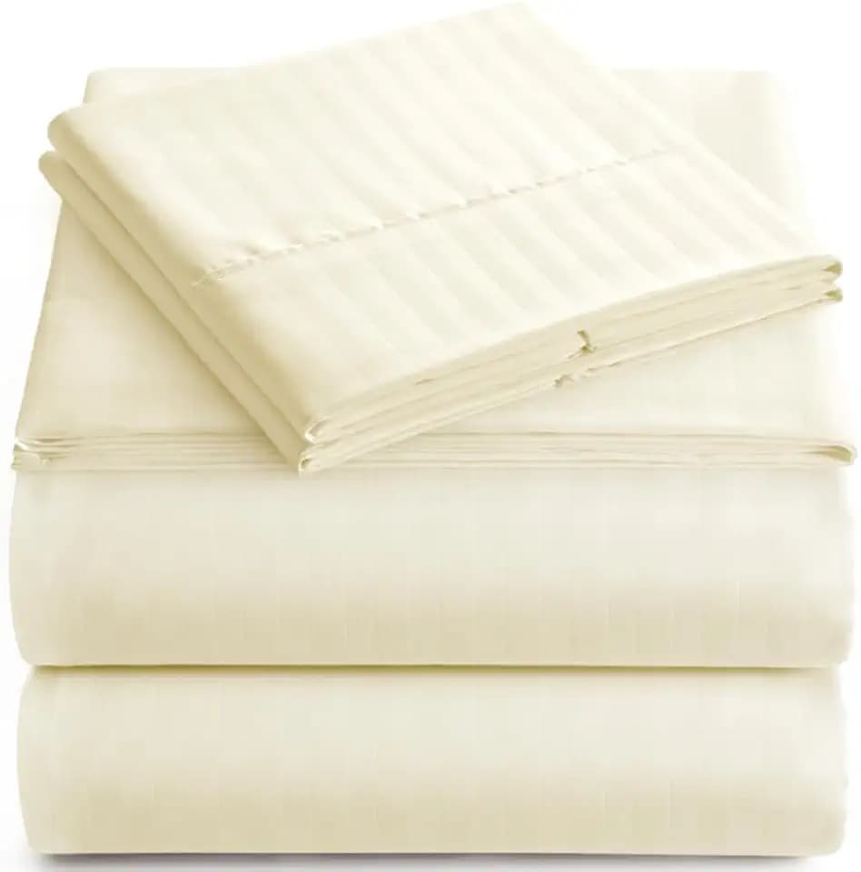 Elaine Karen Queen Sheet Set - 4-Piece Striped Queen Size Bed Sheets