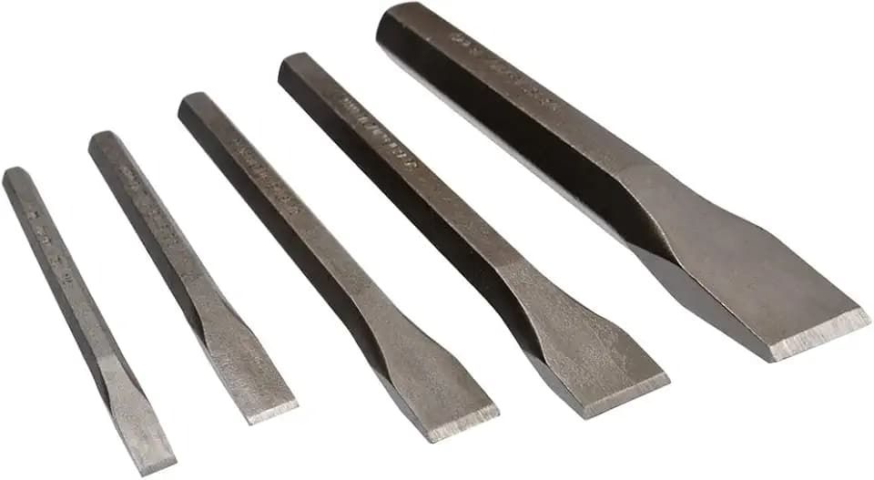 Mayhew Tools 90002 Cold Chisel Set, 5-Piece, Shot Blast Finish