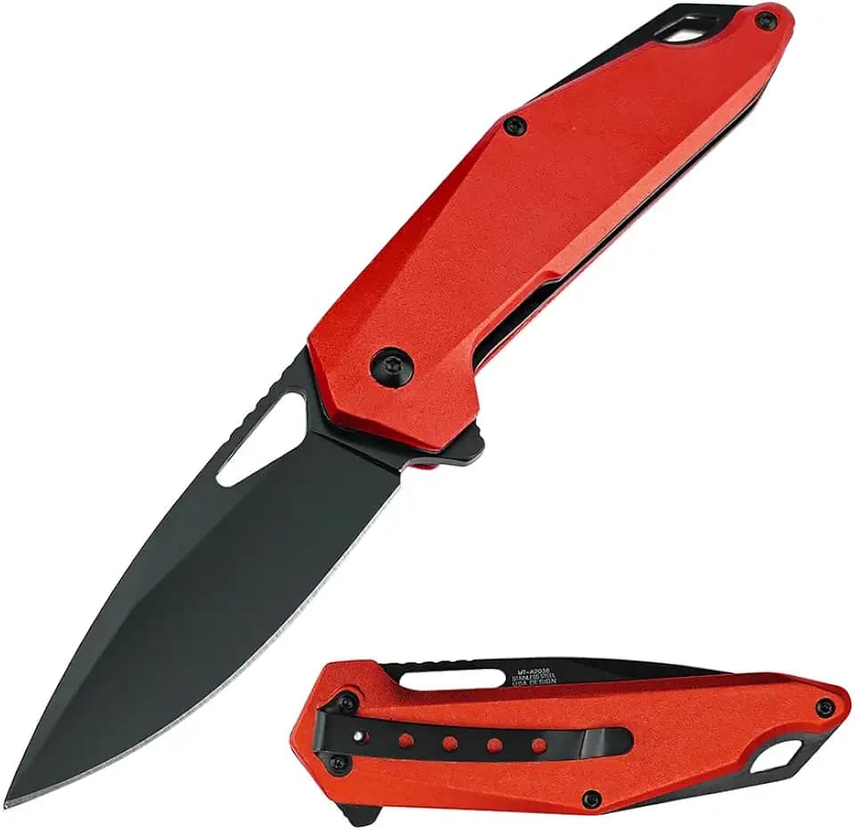 Tac-Force Pocket Folding Knife, 7.75-Inch Overall Length, Aluminum Handle, 3Cr13MoV Steel Blade, Camping, Hunting, EDC