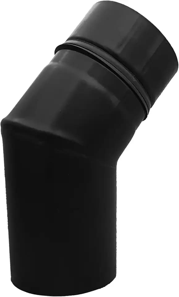 FIREFIX RES80/B45 Pelletofenrohr-Bogen, 80 mm, Edelstahl schwarz, 45 Grad