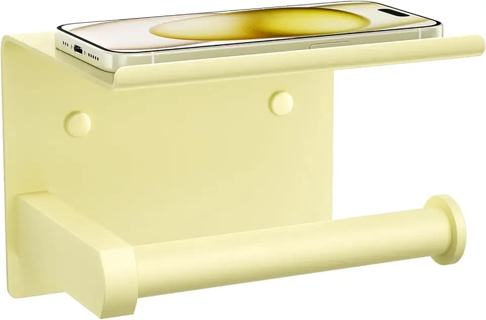 Toilet Paper Holder with Shelf Wall Mounted Toilet Paper Roll Dispenser