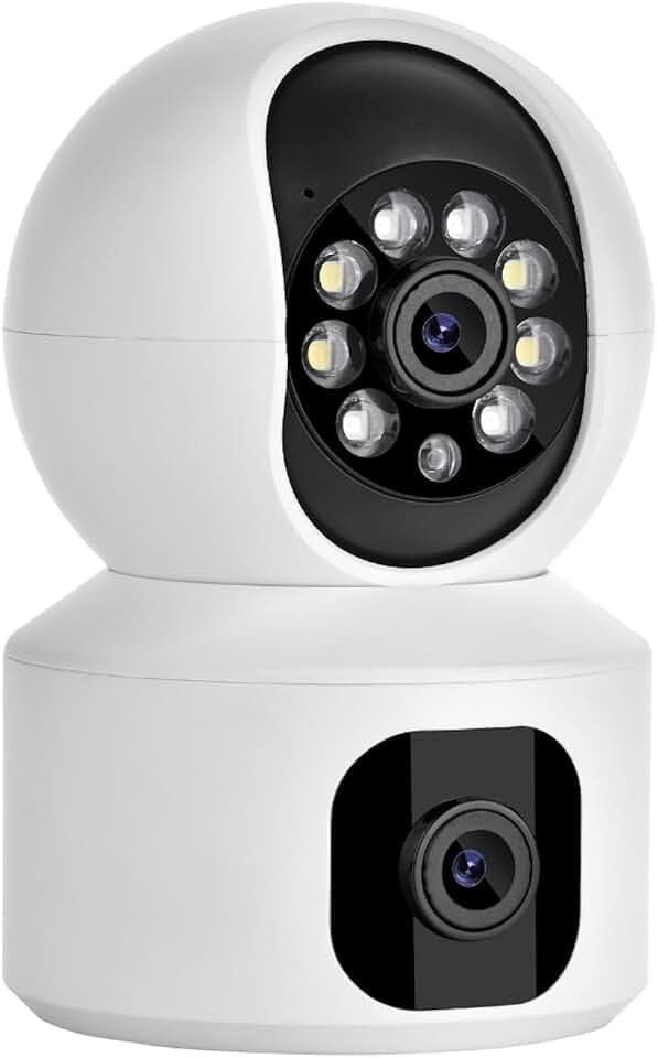 LIFEBOX WOWI Innenkamera, WLAN, Dual-Objektiv, Überwachung zu Hause, Weiß