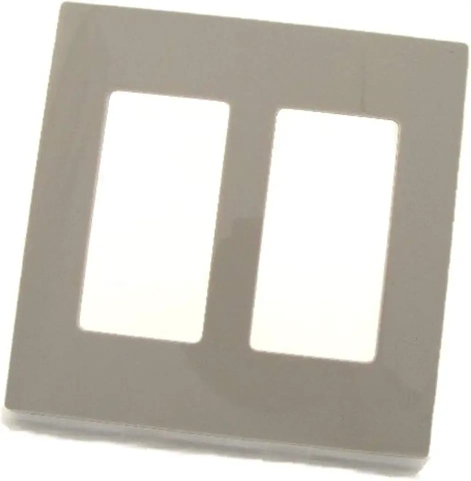 Leviton 2-Gang Decora Plus Screwless Wall Plate, 80301-SGY, Gray