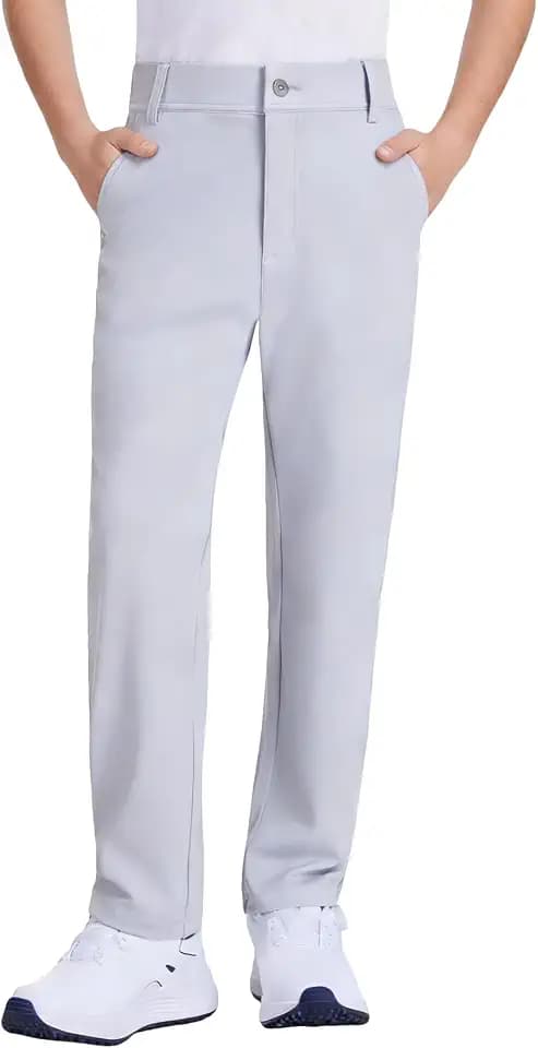QBK Boys Golf Dress Pants Quick Dry Stretch Performance for School Uniform