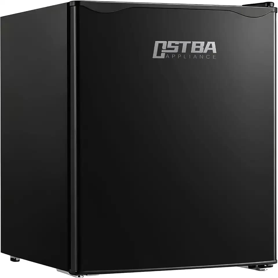 OSTBA 1.7 Cu.ft Mini Fridge with Freezer, Small Refrigerator, Black