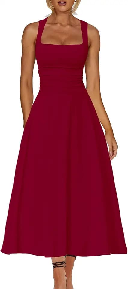 Kaximil Women's Elegant Corset A Line Formal Maxi Dress