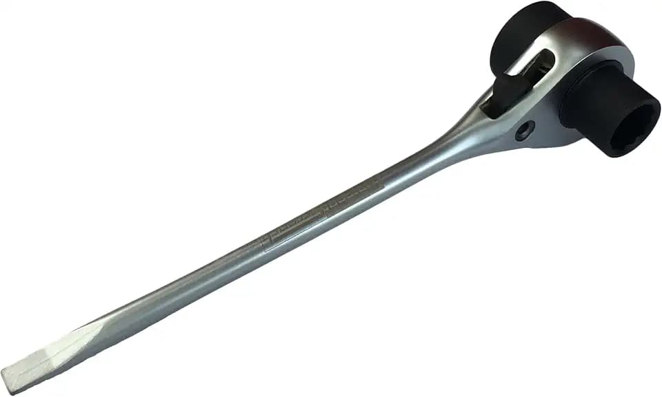RatchetScrench The Original Ratcheting Chainsaw Wrench 13mm 19mm Scrench (Silver)
