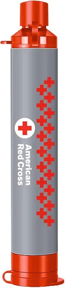 Officially Licensed American Red Cross 4 Stage Water Filter Straw - 1 Pack