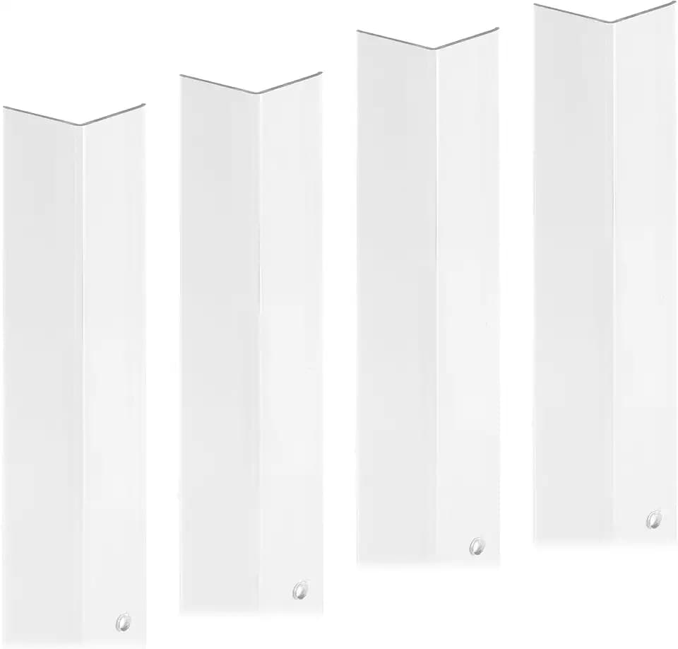 Prime-Line U 9129-4 Vinyl Perforated Corner Shield, 3/4 Inch x 48 Inch, Clear (4 Pack)