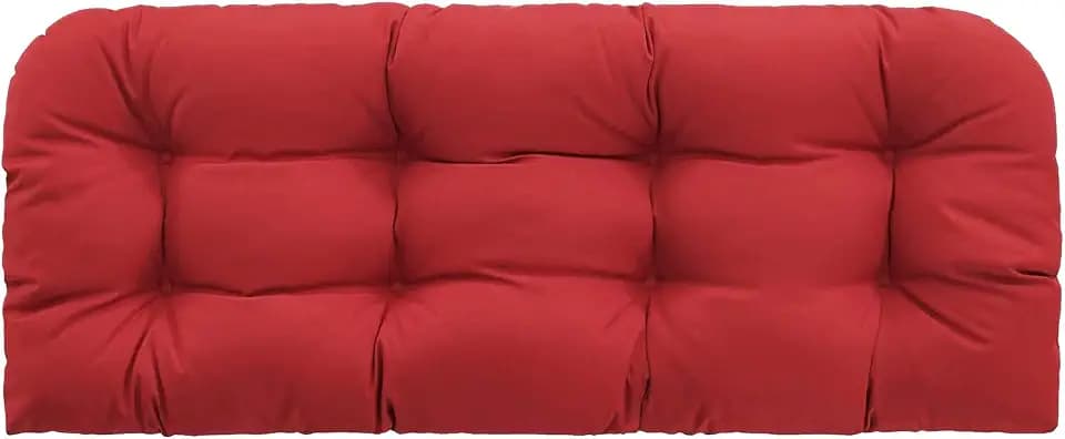 Outdoor Bench Cushion 44x22x4 Inch Loveseat Pad, Red