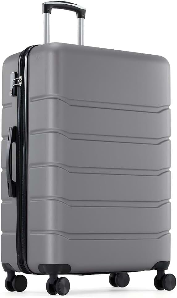 OLIXIS 20 Inch Carry-On Suitcase, Hardside Rolling Luggage, Deep Grey