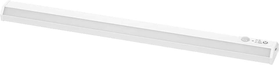 Osram LINEAR Mobile LED-Unterbauleuchte mit Bewegungsmelder 400mm in Weiß aus Aluminium, batteriebetrieben, USB-aufladbar, IP20-Schutz, für Regal- und Unterbaubeleuchtung