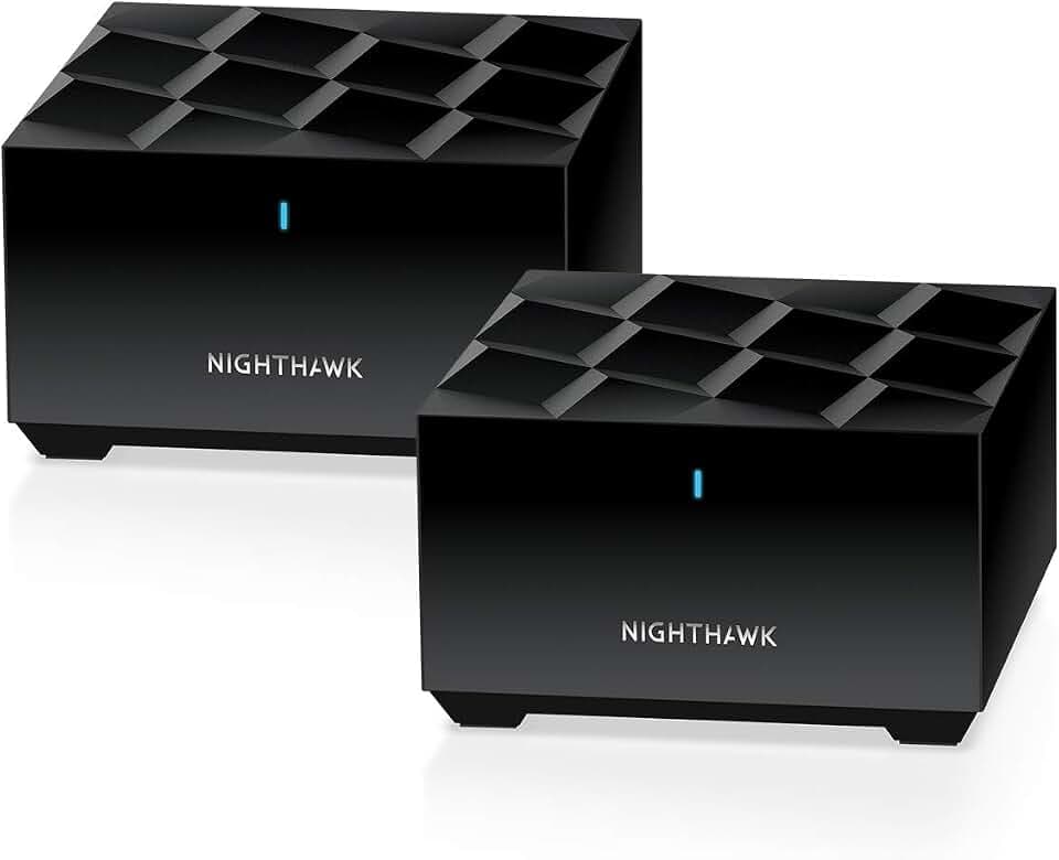 NETGEAR Nighthawk Advanced Whole Home Mesh Dual Band WiFi 6 System (MK72)– AX3000 Router with 1 Satellite Extender, Coverage up to 3,000 sq. ft. and 35+ Devices - Free Expert Help