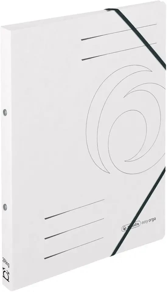 herlitz Ringhefter A4 Quality weiß, 2-Ring-Mechanik, 25 mm Rückenbreite, 5 Stück