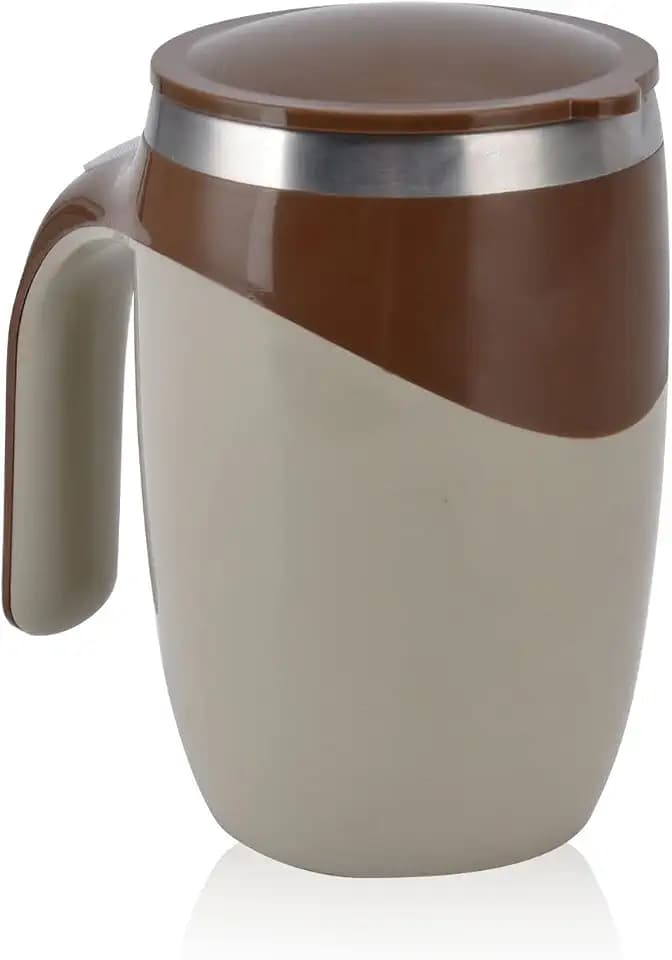 Selbstrührende Kaffeetasse, automatischer magnetischer elektrischer automatischer selbstmischender Becher aus Edelstahl mit Deckel für unterwegs für Kaffee, Milch, Kakao und andere Getränke(15,2 oz )