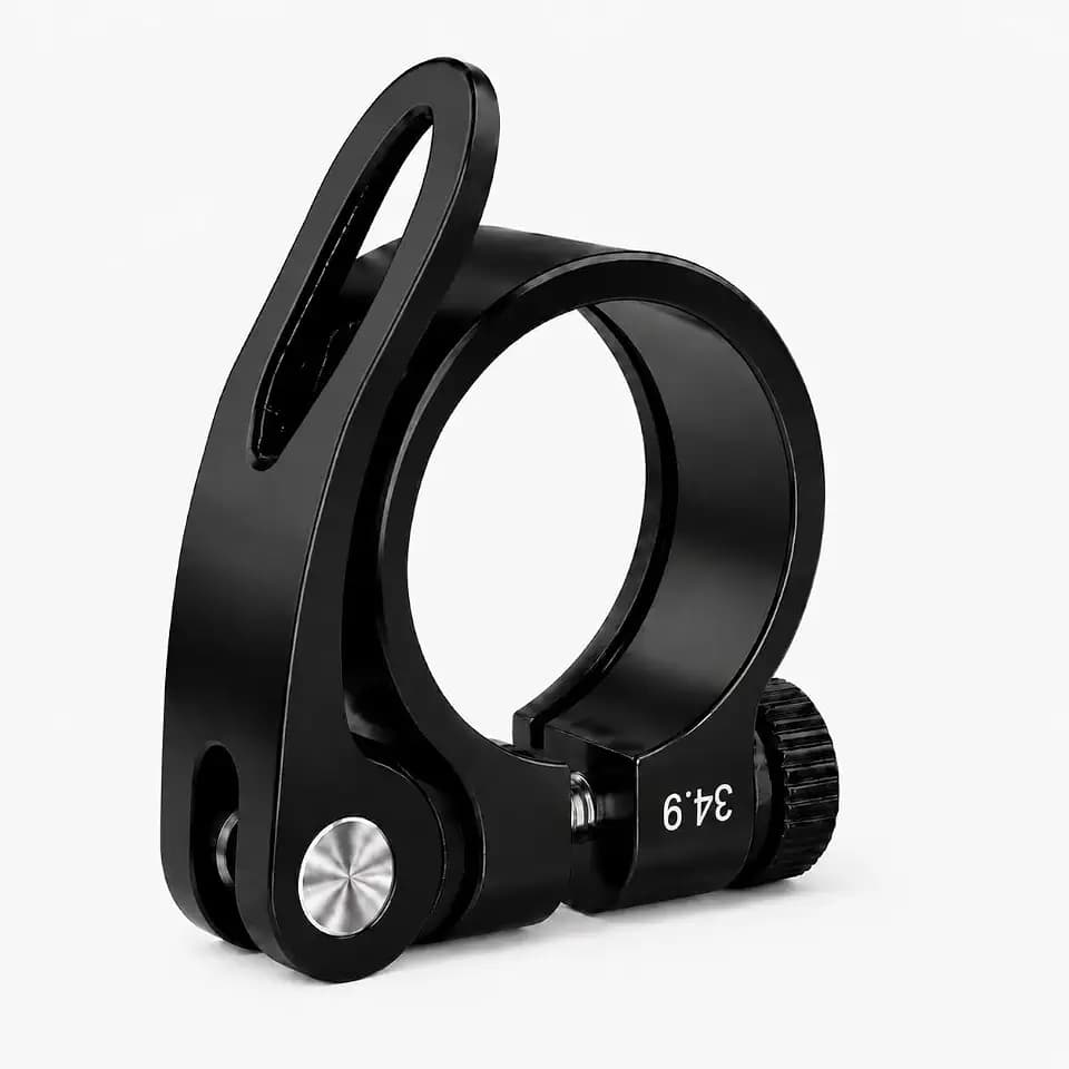 Sattelklemme Schnellspanner Aluminium Legierung Fahrrad Sattelstützenklemme Schnellspannhebel für Fahrradsattelstütze Sattel Schnellspanner Schwarz 34.9mm Seatpost Clamp Quick Release