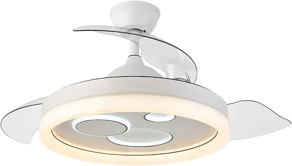 Brauner Ventilator, 24 W, 2650 lm, 3 Flügel, 6 Geschwindigkeiten, integrierte LED, Fernbedienung, 39/54 x 97 x 97 cm