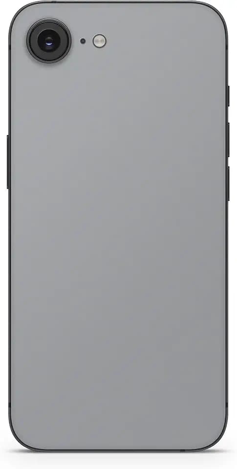 Phone Skin Compatible with Apple iPhone 16e - Solid Gray - Premium 3M Vinyl Protective Wrap Decal Cover - Easy to Apply | Crafted in The USA by MightySkins