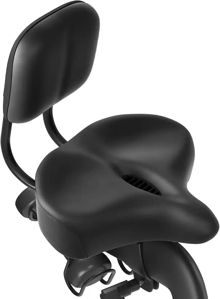 MOONCOOL Oversized Bike Seat with Backrest, 12"×12" Wide Padded Bike Saddle