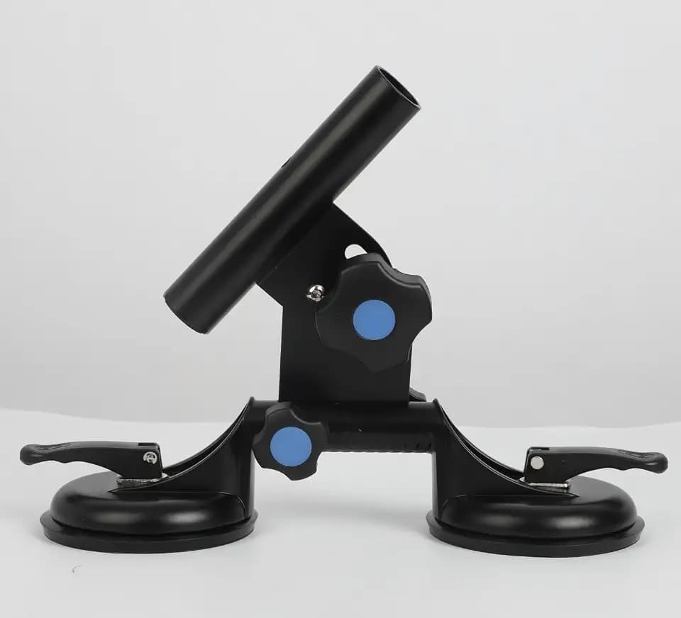 Suction Cup Flag Holder with Flag Pole for RV, RV Flagpole Mount Kit with Angle Adjustable, Quick Flag Pole Mount Kit for Holds Flags,Heavy Duty Flagpole Holder for Camper, Truck,