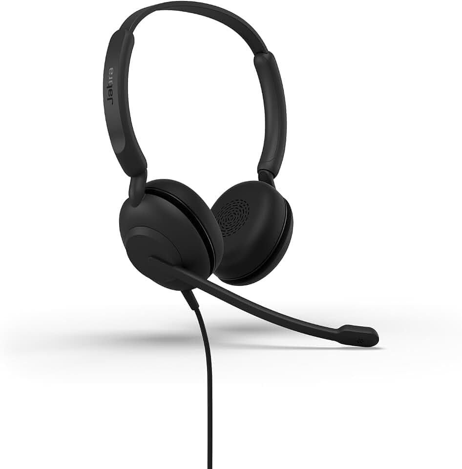 Jabra Evolve 10 Kabelgebundenes Headset mit geräuschunterdrückendem Mikrofon für PC/Laptop - USB-A-Einrichtung - TCO-Zertifiziert - Leichtes Design - Inline-Anruf-/Lautstärkeregler - Schwarz