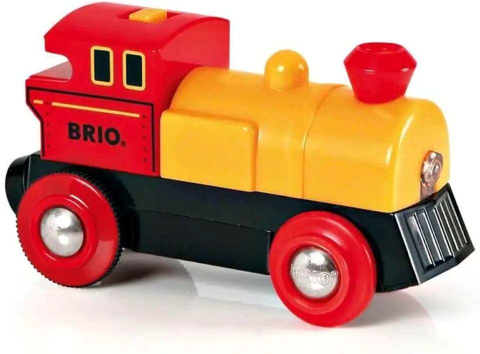 BRIO 33594 World Two-Way Battery-Operated Engine - Interactive Train Toy for Kids - Lights Up - Forward & Reverse Functions - Great Christmas or Birthday Gift - Suitable for Ages 3 and Up