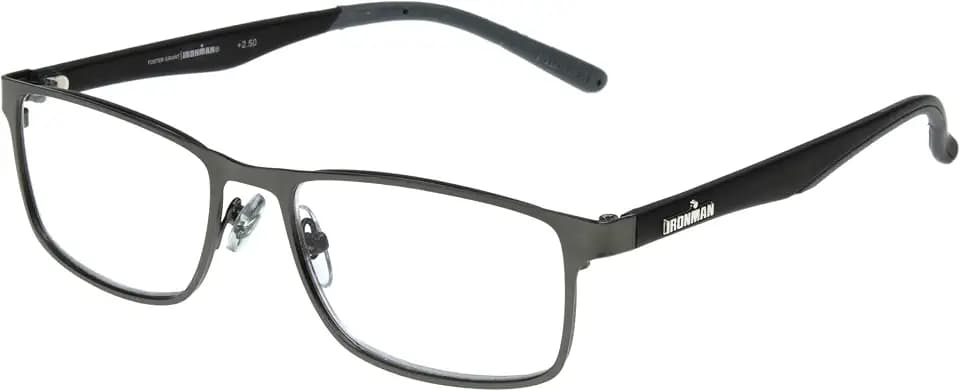 IRONMAN mens Trekker Square Reading Glasses