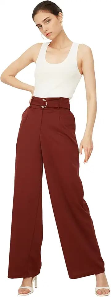 TRENDYOL Damen Pants Trendyol Flate Boot-Cut-Hose
