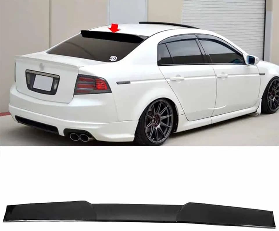 Rear Roof Spoiler Fit for 2004-2008 Acuraa TL Sedan Adjustale Glossy Black