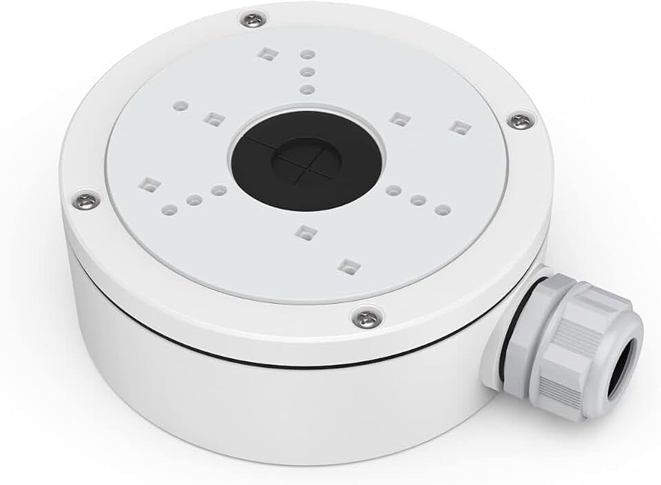 ANNKE Kamera Montagesockel Universal Junction Box, Halterung für Bullet Dome Turret PTZ-Überwachungskameras, Outdoor wasserdichte Aluminium-Wand-Deckenhalterung, Kabel verstecken