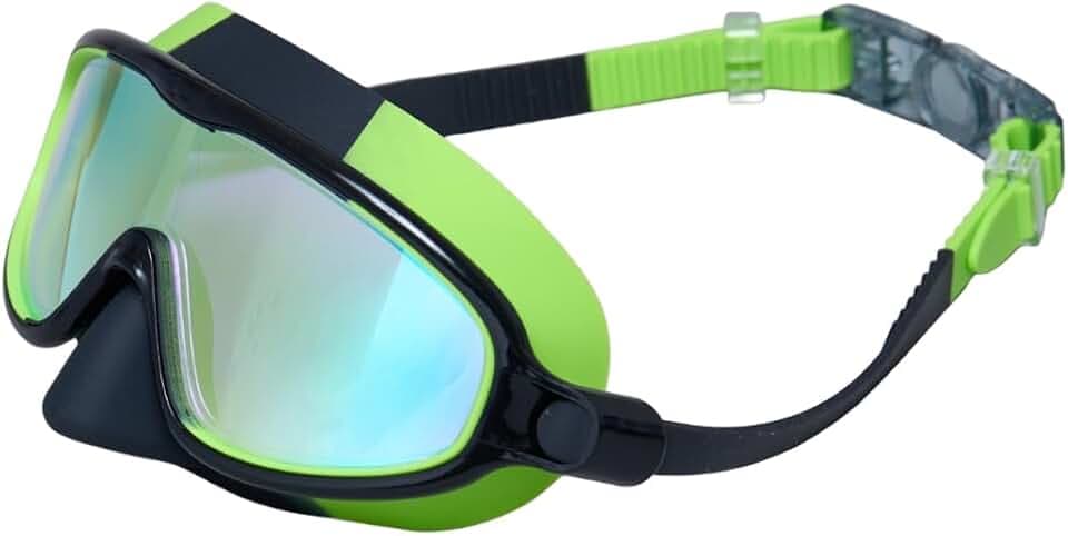 Taucherbrille Kinder, Schnorchelmaske Kinder Anti-Fog UV-Schutz Wasserdicht 180°HD-Sicht Schwimmbrille Anti Nebel Anti-Leck Tauchmaske für 4-16 Jahre