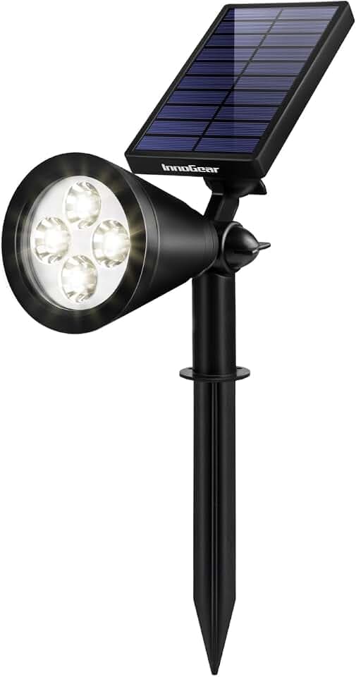 InnoGear 1 Solar Spot Lights Outdoor for Flag Pole Garden Yard, White