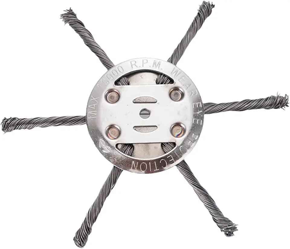 2026 New Wire Trimmer Head 6 Inch Steel Wire Brush Cutter Trimmer Head、Wire Weed Trimmer Head and Weedeater Heads Suitable for Battery-Powered Device.Note:Hole Diameter Is 0.2 In (6 Blades, no, 2, no)