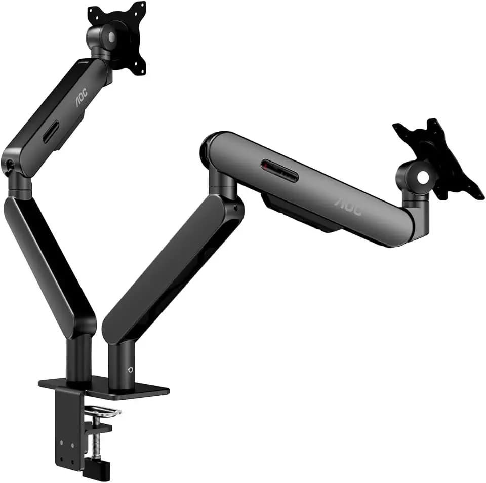 AOC Dual Monitor Stand Arm Desk Mount for 17-34 Inch Monitors, AM420G