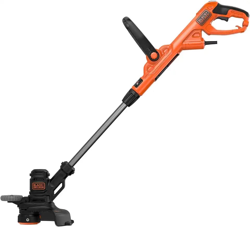 BLACK+DECKER 550W 28cm Elektro-Rasentrimmer, BESTE628-QS | PowerCommand-Technologie und Design mit zwei Griffen