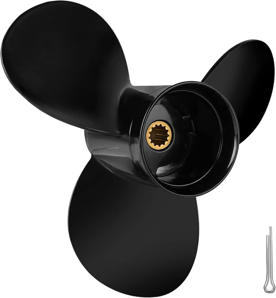 9 1/4 x 11 Aluminum Boat Outboard Propeller for BRP Johnson Evinrude OMC Stern Drive 8-15HP, 13 Spline Tooth, 778773, RH, Compatible with Evinrude 8HP 9.9HP 12HP 15HP