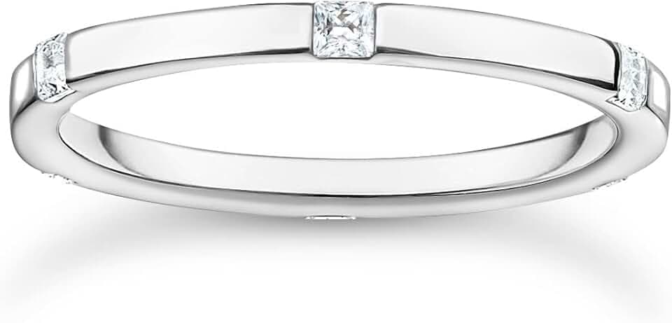 THOMAS SABO Damen Ring mit weißen Steinen