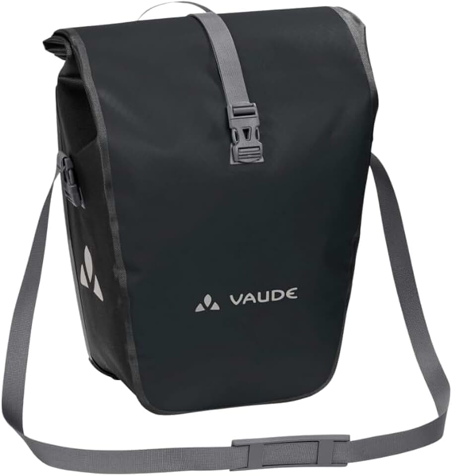 VAUDE Fahrradtasche für Gepäckträger Aqua Back Single 1 x 24 L – Schwarz | Hinterradtasche wasserdicht – 24 Liter Volumen - Fahrrad Gepäckträgertasche hinten – einfache Befestigung – Made in Germany