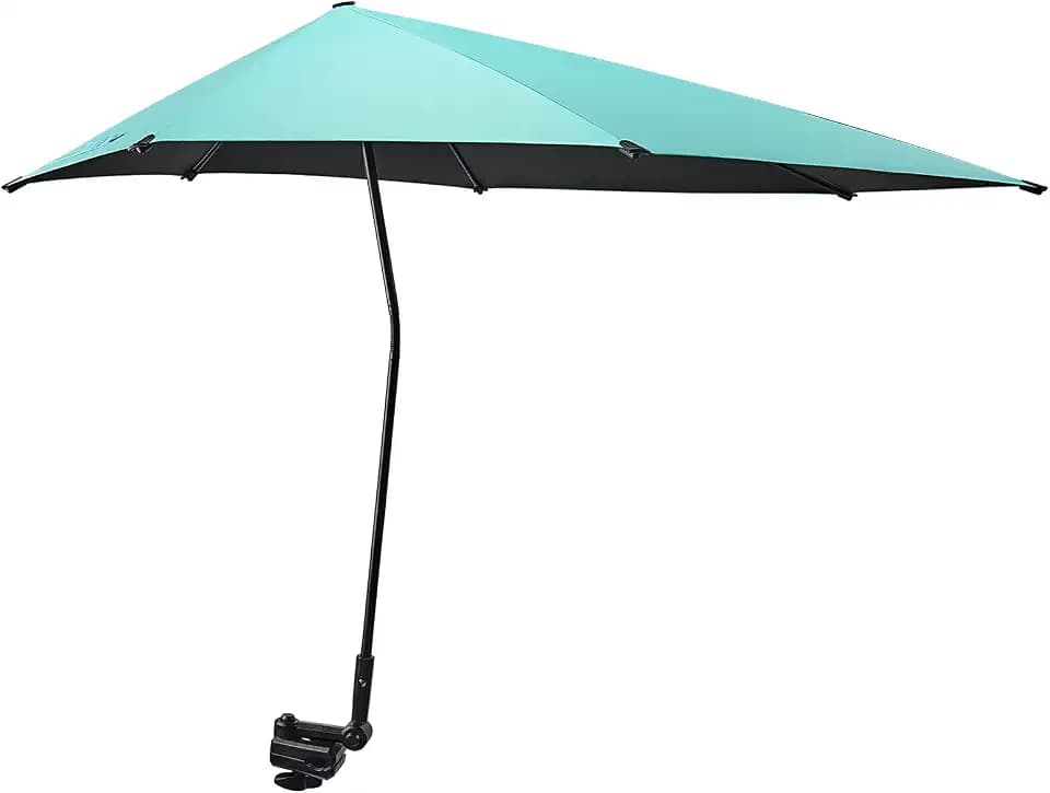G4Free Beach Chair Umbrella with Universal Clamp UPF 50+ Golf Cart Umbrella