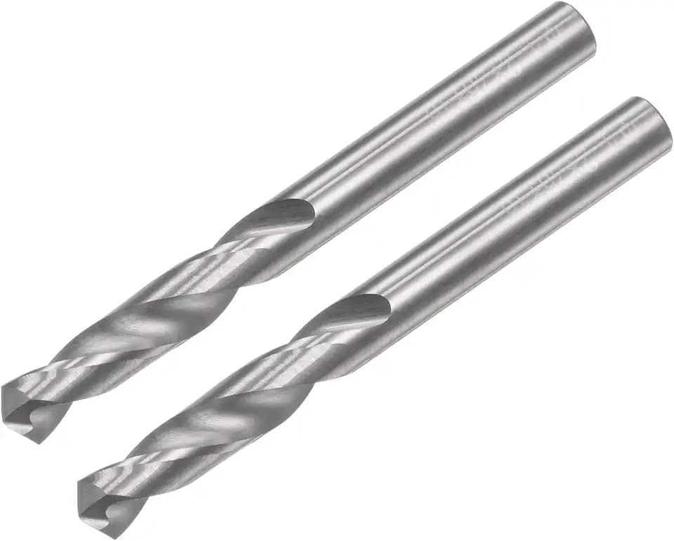 uxcell Solid Carbide Drill Bits, 4.2mm C2/K20 Tungsten Carbide Jobber Drill Bits Straight Shank Drilling Tool for Stainless Steel Aluminum Iron Metal Plastic 2pcs
