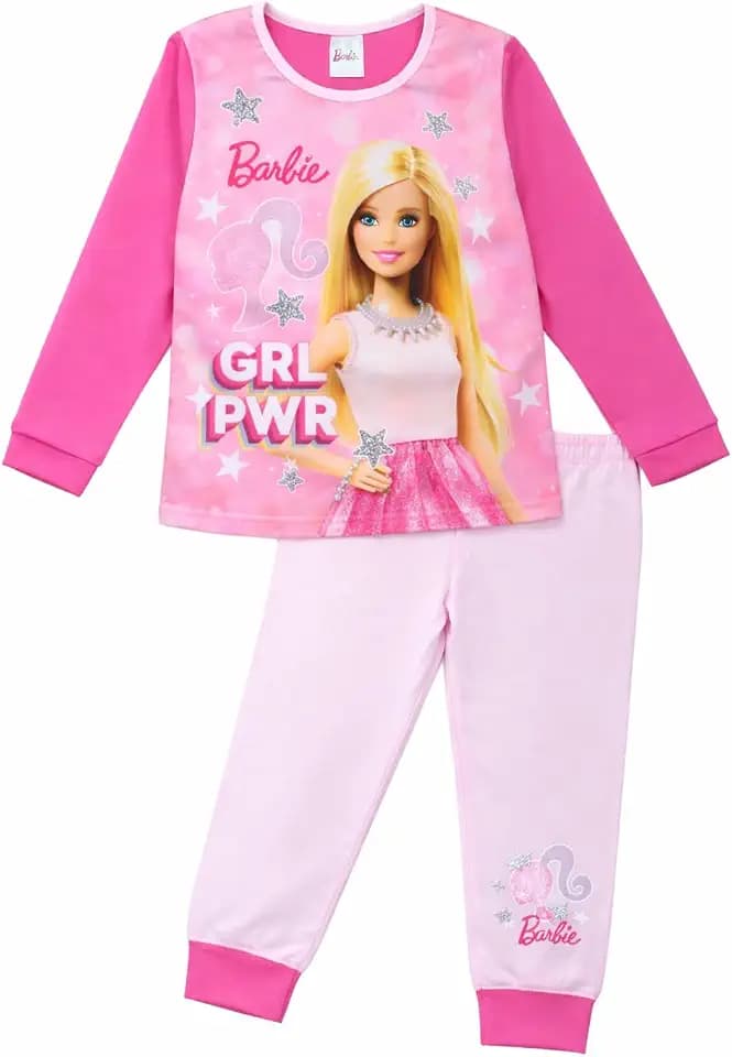 Disney Barbie Girls Barbie Movie Pyjamas, Pink, Age 3-8 Years