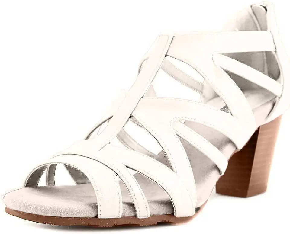 Easy Street Women's Amaze Open Toe Strappy Dress Sandal with Back Zipper