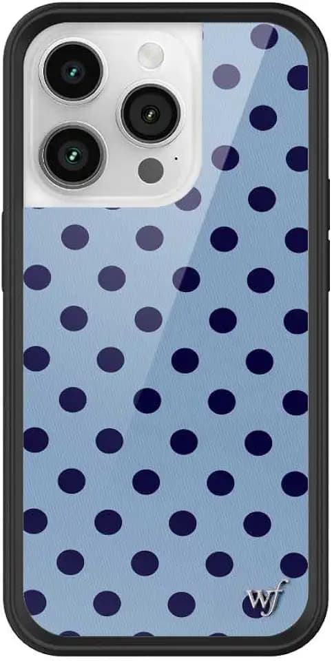 Wildflower Cases - iPhone 14 Pro Compatible - Polka Dot - Navy & Blue