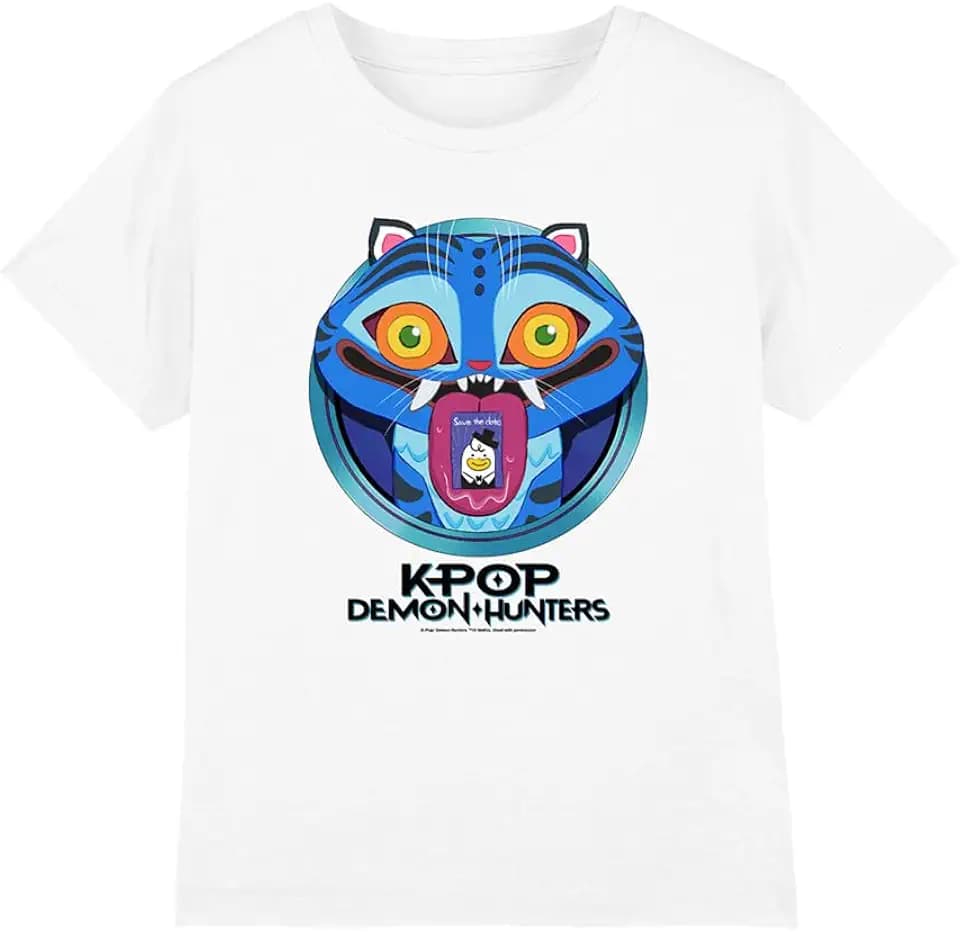 KPop Demon Hunters Unisex Kinder K-pop Demon Hunters - Cartoon Derpy Save The Date Kids T Shirt T-Shirt